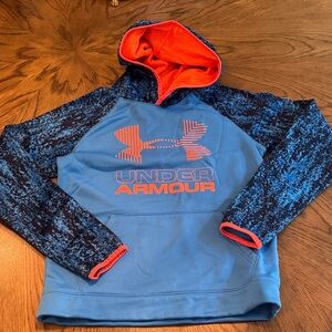 Under Armour Blue Hoodie with Orange Details